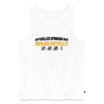 Offizieller Sponsor der Bußgeldstelle Deisgn - Männer Premium Bio Tank Top - Weiß - Vorne - AI Model Male 178 light (178cm)