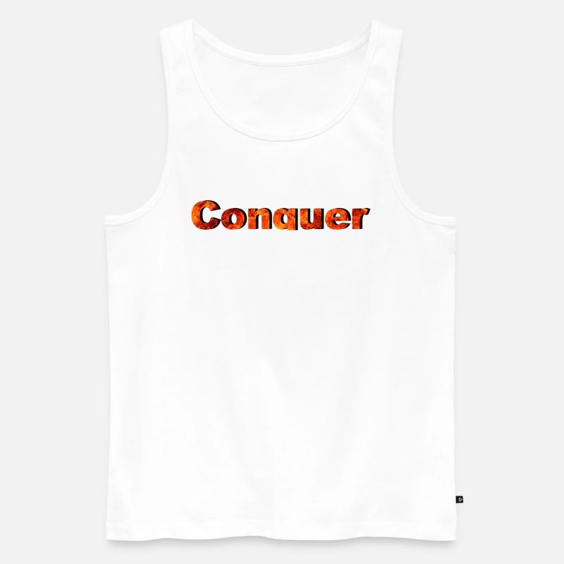 Conquer - Männer Premium Bio Tank Top - Weiß