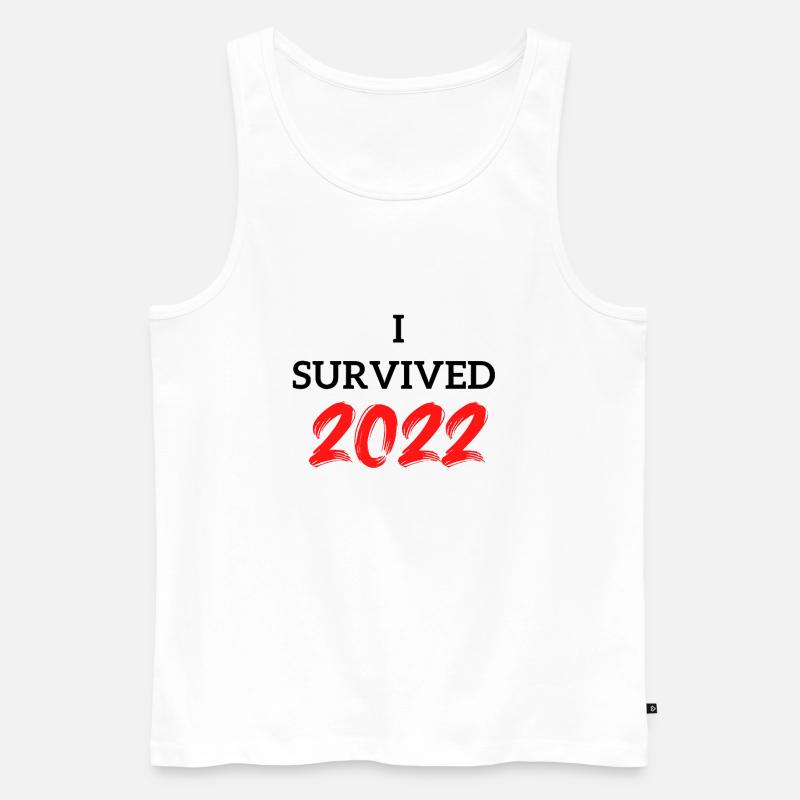 I Survived 2022 - Männer Premium Bio Tank Top - Weiß