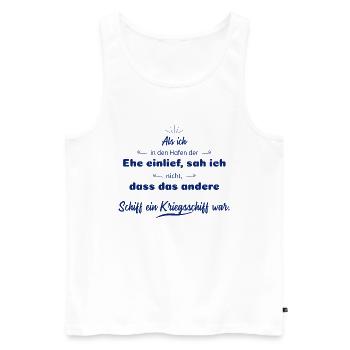 Lustige Sprüche Scheidung - Männer Premium Bio Tank Top - Weiß - Vorne - Michal (187cm)