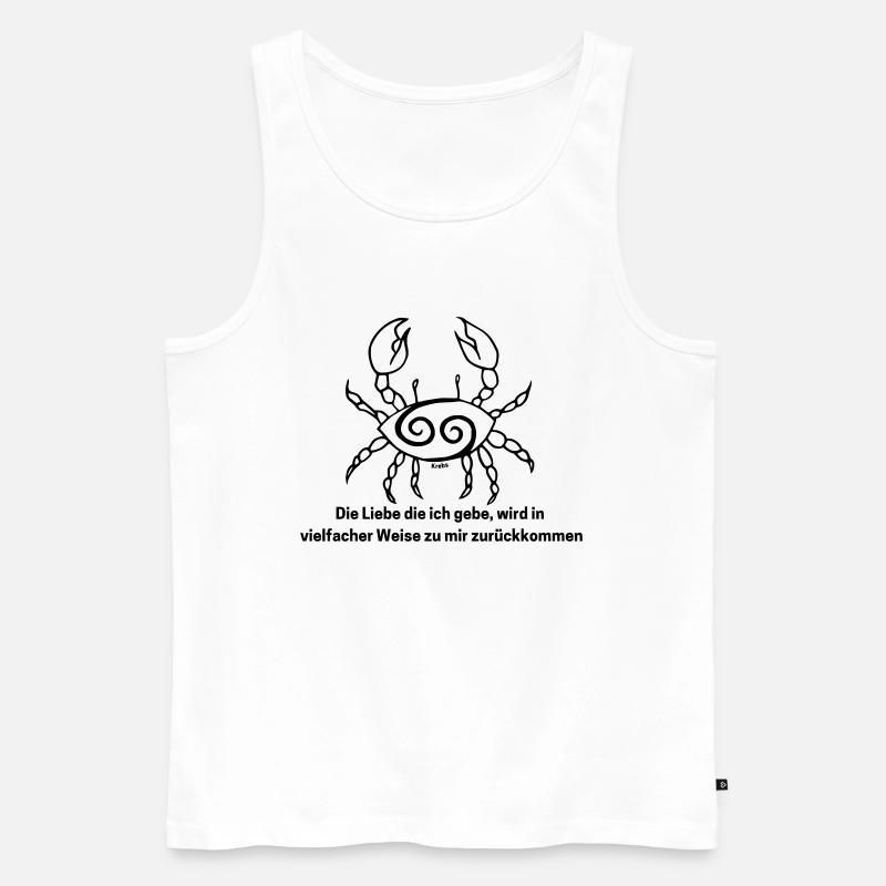 Sternzeichen Krebs - Männer Premium Bio Tank Top - Weiß