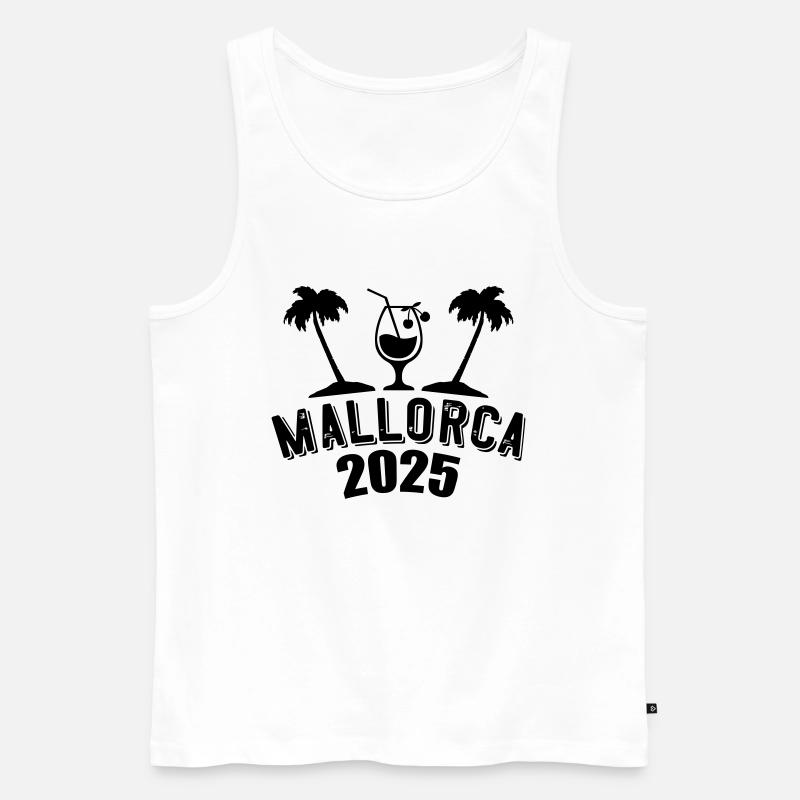 mallorca 2025 - Männer Premium Bio Tank Top - Weiß