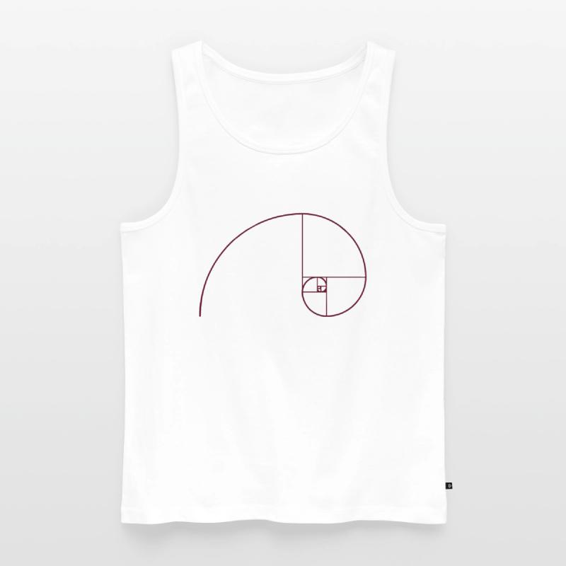 Spirale de Fibonacci, section doré, Phi, evolution Débardeur bio Premium Homme