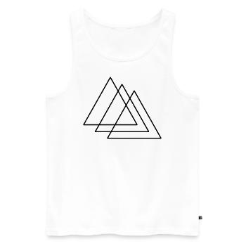 Trinity - Männer Premium Bio Tank Top - Weiß - Vorne - AI Model Male 178 light (178cm)