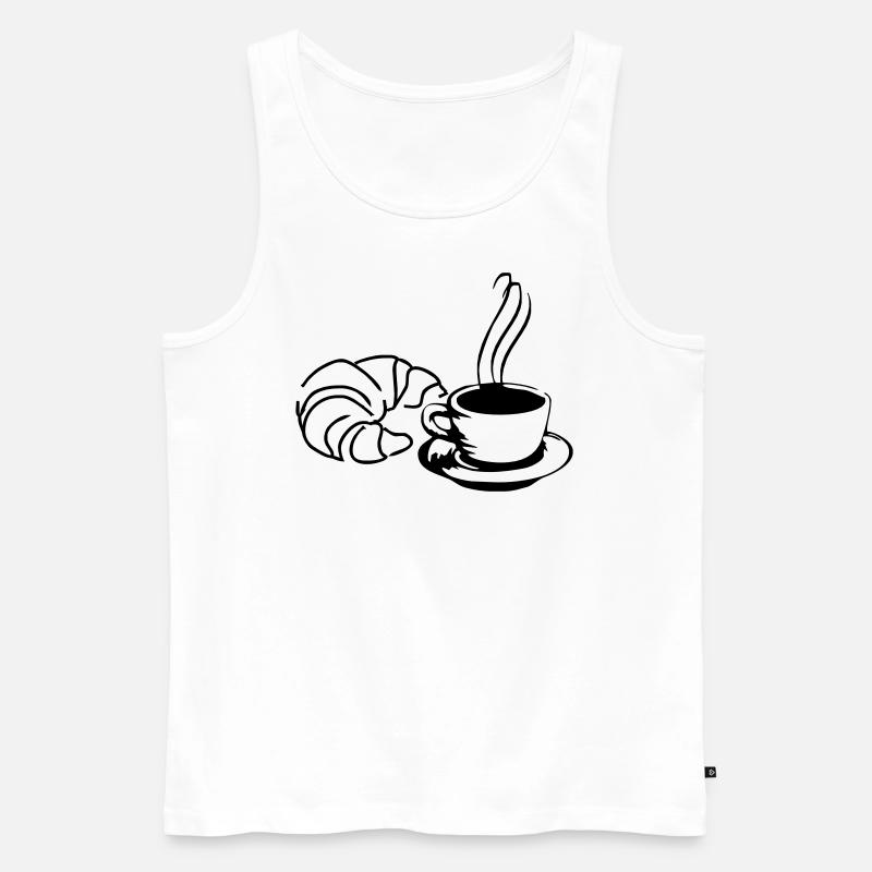 Kaffee Tasse - Männer Premium Bio Tank Top - Weiß