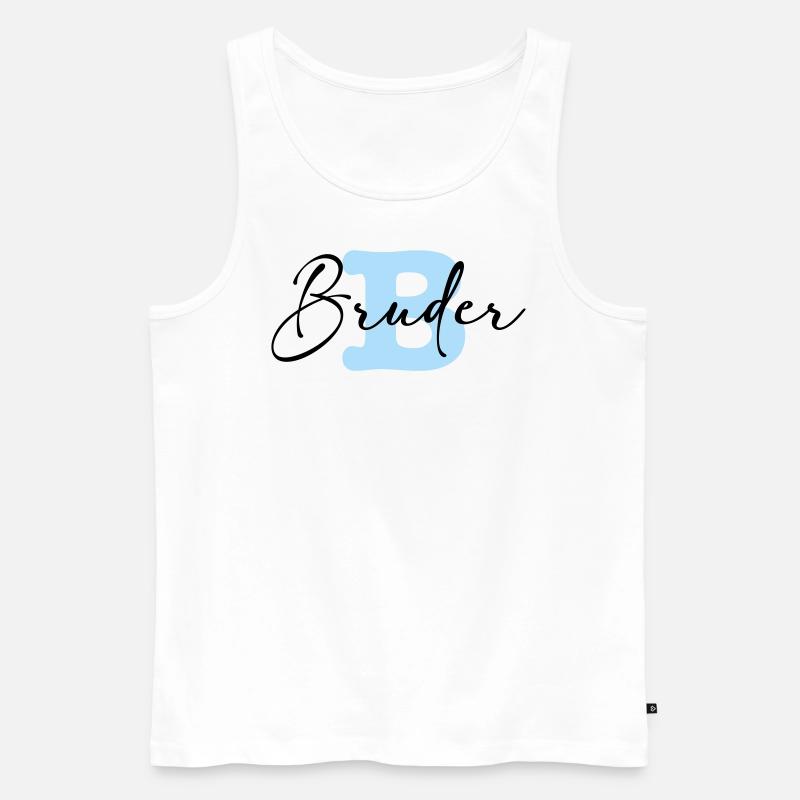 bruder - Männer Premium Bio Tank Top - Weiß