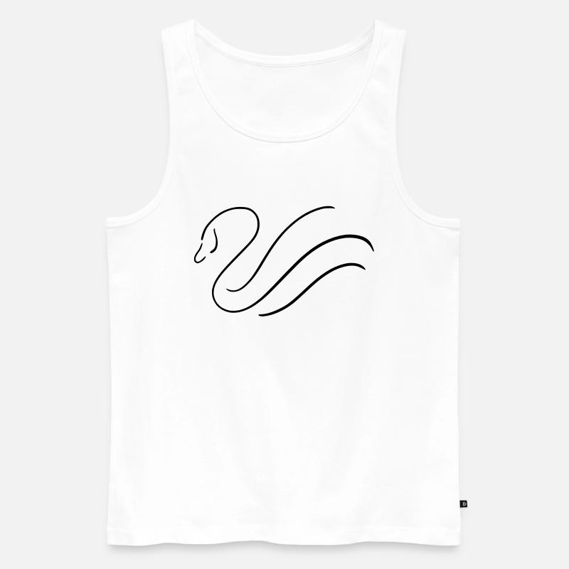 Schwan Design - Männer Premium Bio Tank Top - Weiß