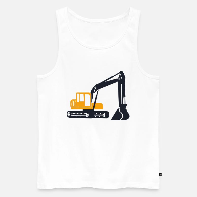 Bagger - Männer Premium Bio Tank Top - Weiß