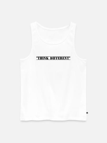 Think Different png1 - Männer Premium Bio Tank Top - Weiß