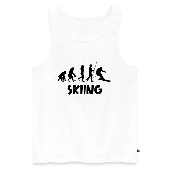 Ski Motif de ski pour les skieurs Skieurs - Débardeur bio Premium Homme - blanc - Devant - Michal (187cm)