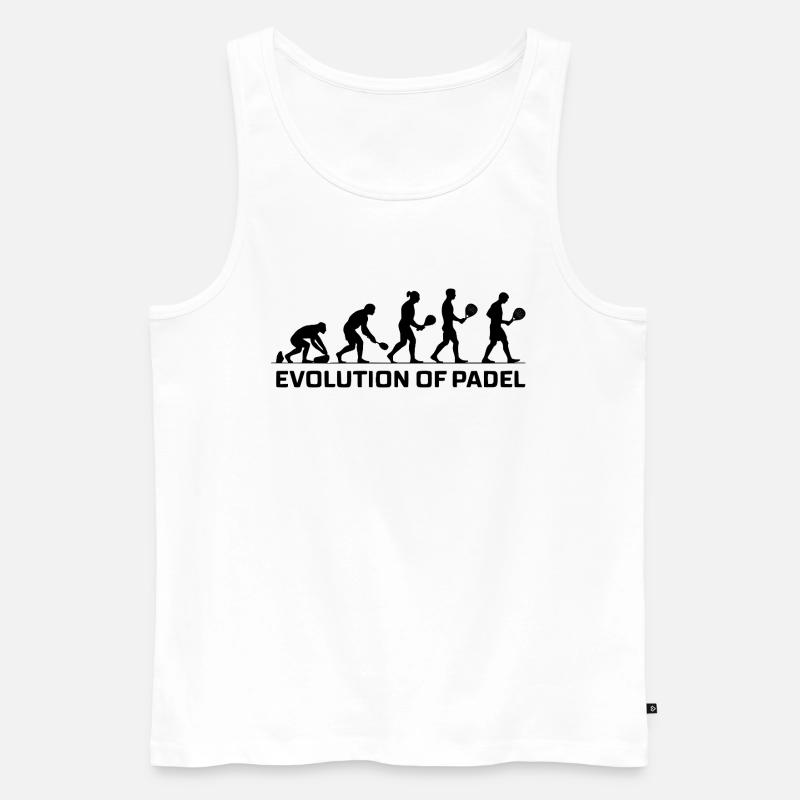 Evolution of padel 1 - Männer Premium Bio Tank Top - Weiß