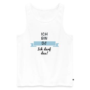 DJ Discjockey - Männer Premium Bio Tank Top - Weiß - Vorne - Michal (187cm)