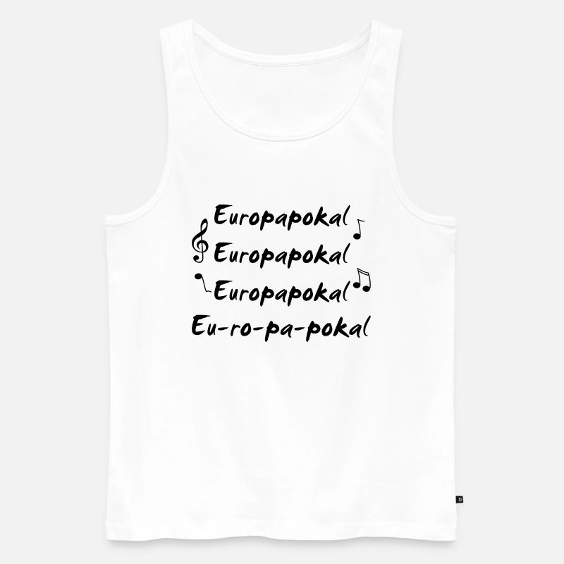 Europapokal einfarbig - Männer Premium Bio Tank Top - Weiß