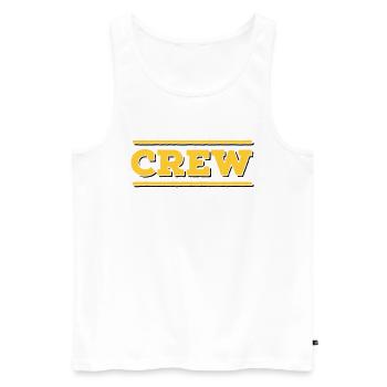 CREW Member Team Staff Group Team Colleague - Men's Premium Organic Tank Top - white - Front - AI Model Male 178 light (178cm)