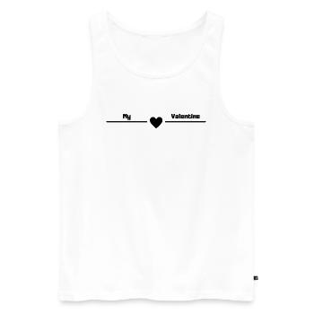 My Valentine - Männer Premium Bio Tank Top - Weiß - Vorne - AI Model Male 178 light (178cm)