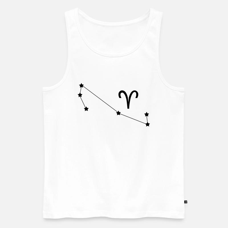 Sternbild Widder Sternzeichen - Männer Premium Bio Tank Top - Weiß