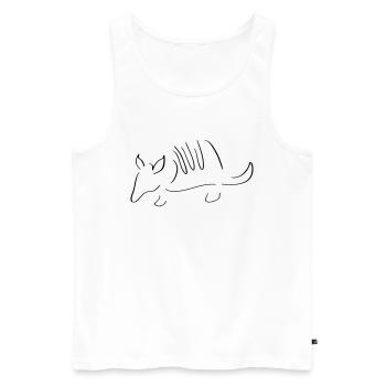Armadillo Line Art - Minimalist - Men's Premium Organic Tank Top - white - Front - Michal (187cm)