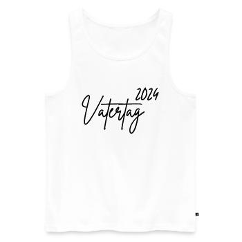 vatertag - Männer Premium Bio Tank Top - Weiß - Vorne - Michal (187cm)