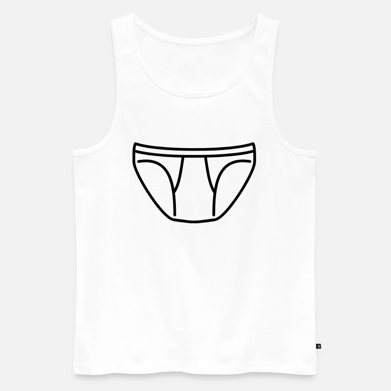 Unterhose - Männer Premium Bio Tank Top - Weiß