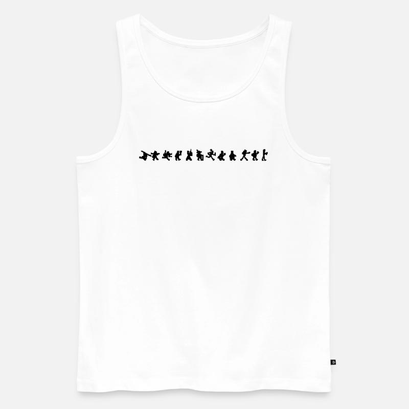 Pixel Evolution - Männer Premium Bio Tank Top - Weiß