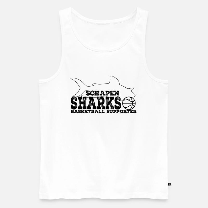 Sharks Supporter WHITE Rust - Männer Premium Bio Tank Top - Weiß