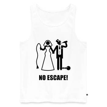 No Escape! (Wedding / Groom / Bachelor Stag Party) - Men's Premium Organic Tank Top - white - Front - AI Model Male 178 light (178cm)