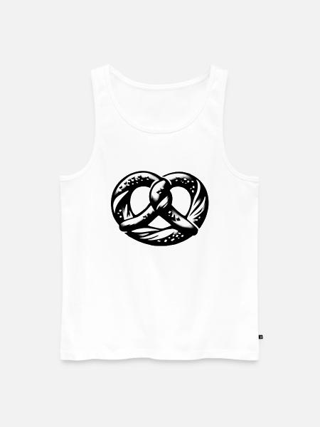 BREZEL Backwaren pretzel - Männer Premium Bio Tank Top - Weiß