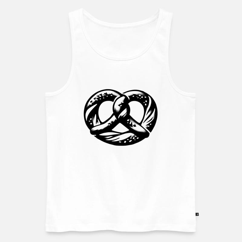 BREZEL Backwaren pretzel - Männer Premium Bio Tank Top - Weiß