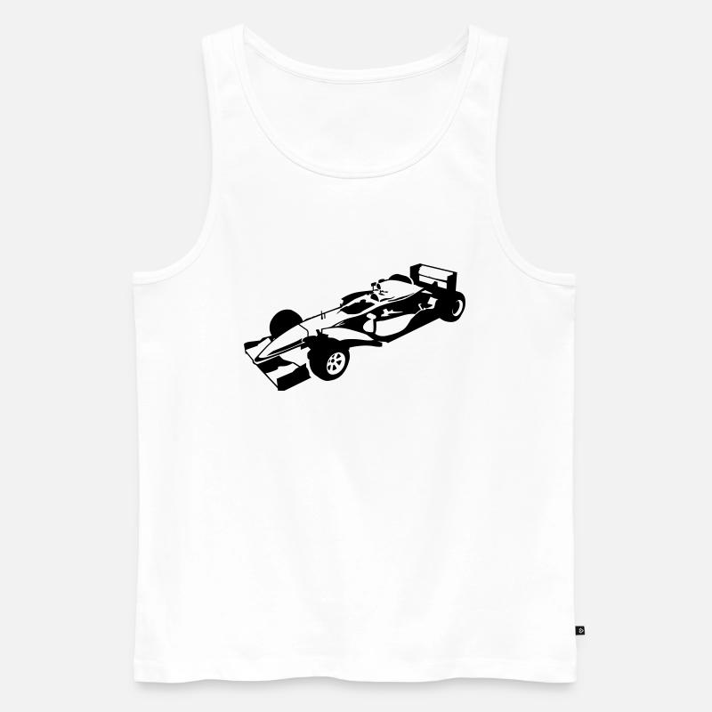 blockedTitle - Männer Premium Bio Tank Top - Weiß