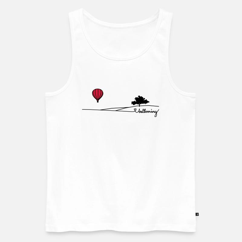 ballooning landscape - Männer Premium Bio Tank Top - Weiß