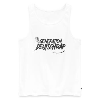 Generation Deutschrap - Männer Premium Bio Tank Top - Weiß - Vorne - AI Model Male 178 light (178cm)