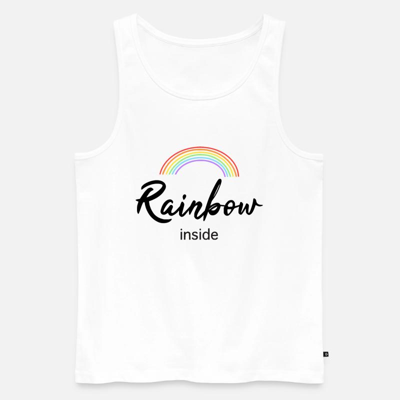 Rainbow inside - Männer Premium Bio Tank Top - Weiß