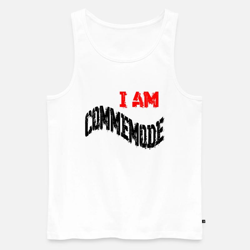 I AM COMMEMODE - Männer Premium Bio Tank Top - Weiß