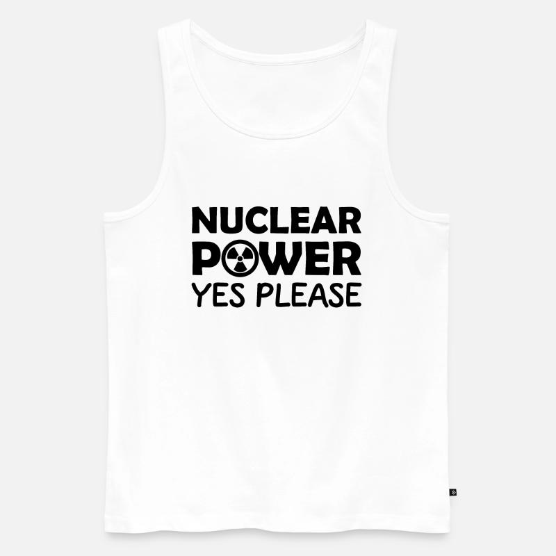 Atomkraft, Ja bitte, Kernenergie - Männer Premium Bio Tank Top - Weiß