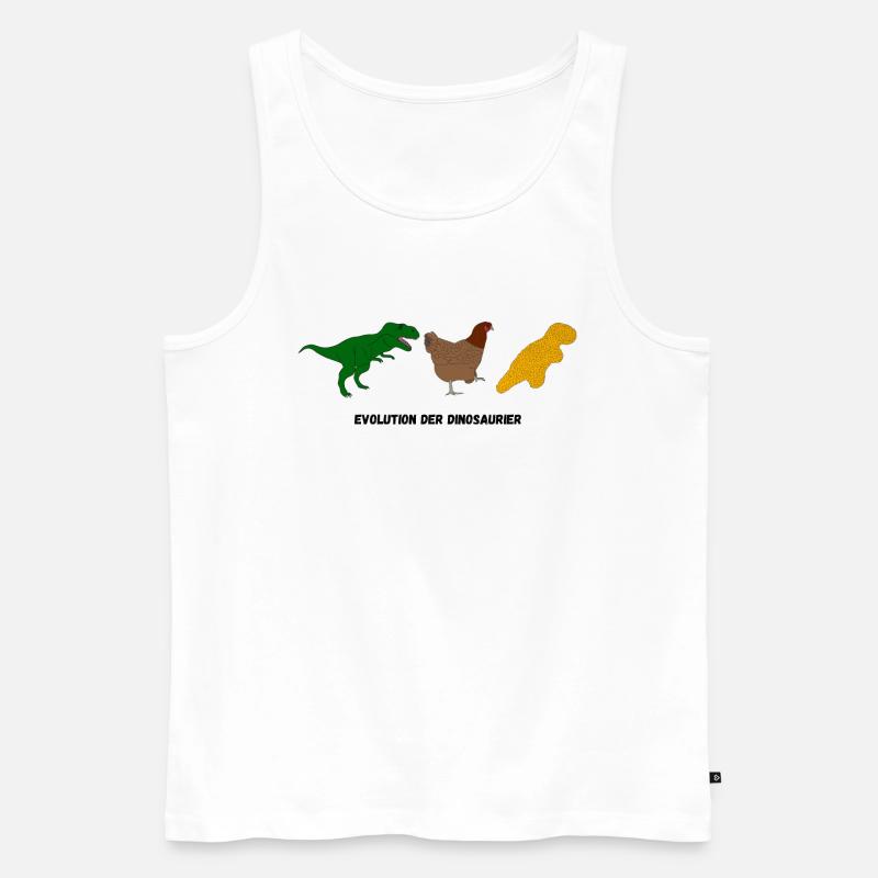 Evolution der Dinosaurier - Männer Premium Bio Tank Top - Weiß