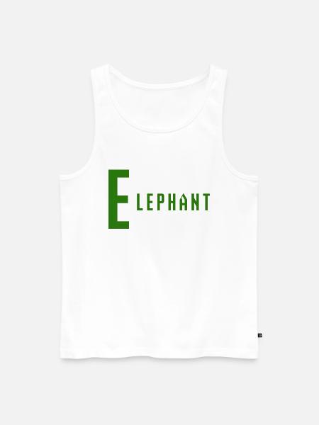 Elephant - Männer Premium Bio Tank Top - Weiß