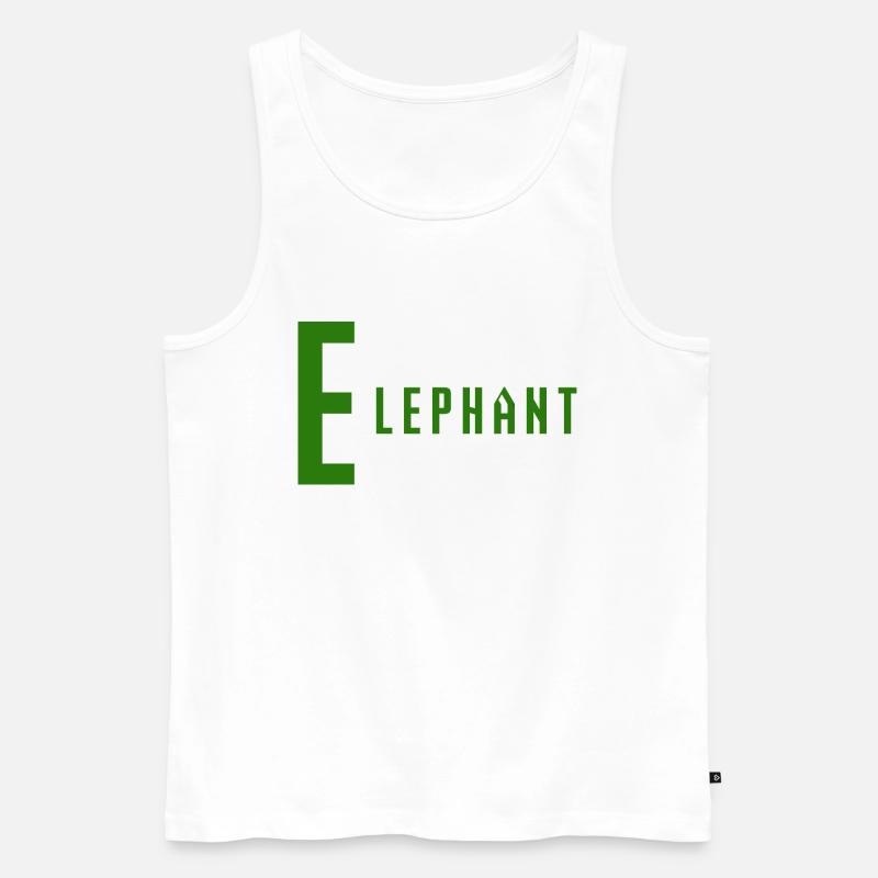 Elephant - Männer Premium Bio Tank Top - Weiß