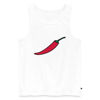 Chilli / piment / piments - Débardeur bio Premium Homme - blanc - Devant - AI Model Male 178 light (178cm)