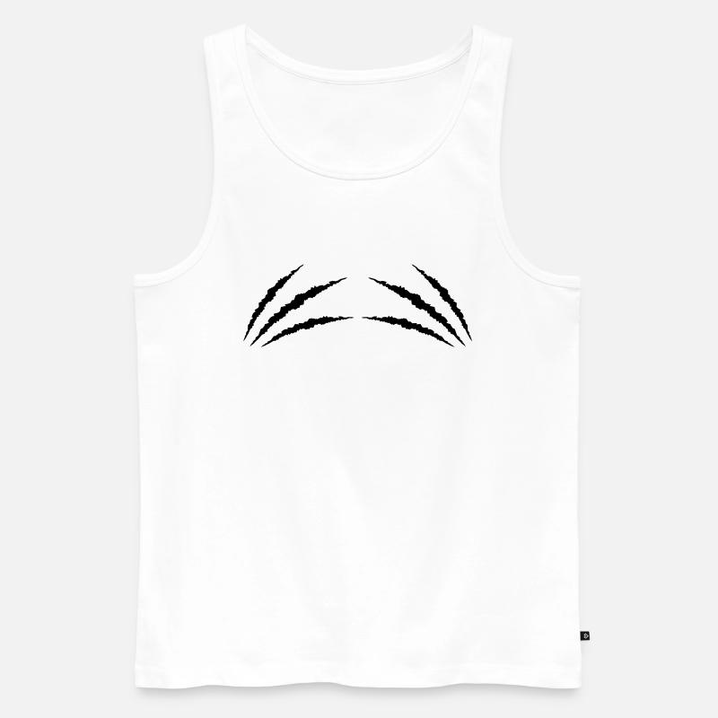 krallen 2 - Männer Premium Bio Tank Top - Weiß