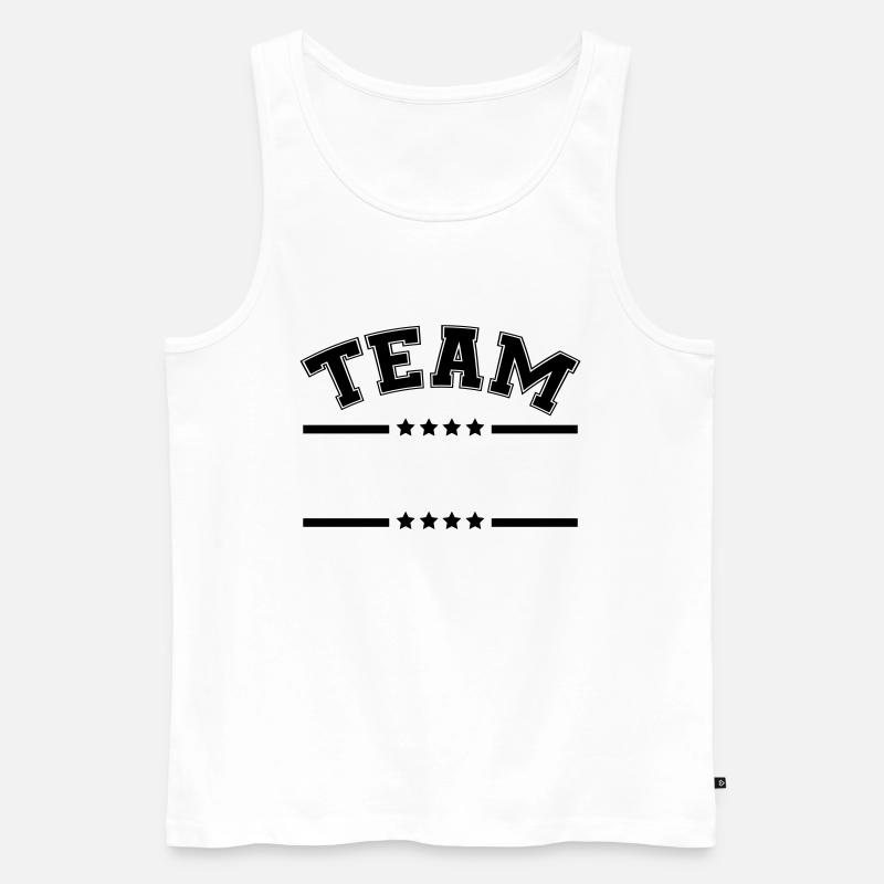 team strich stern - Männer Premium Bio Tank Top - Weiß
