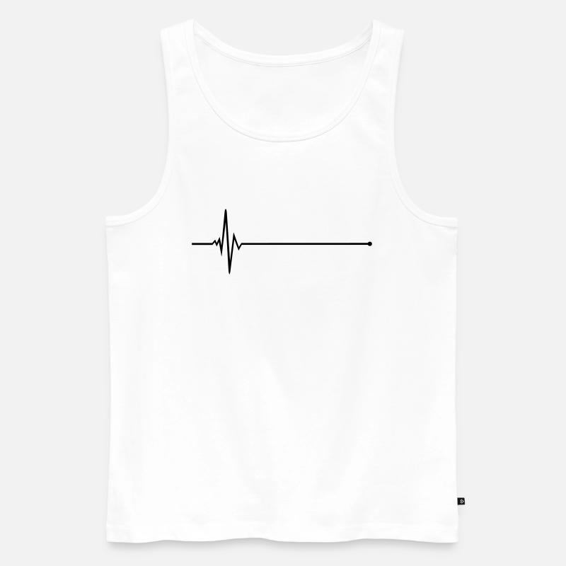 Puls - Pulslinie - Frequenz - Männer Premium Bio Tank Top - Weiß
