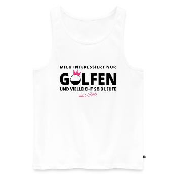 GOLFER-INTERESSE Sekt - Männer Premium Bio Tank Top - Weiß - Vorne - AI Model Male 178 light (178cm)