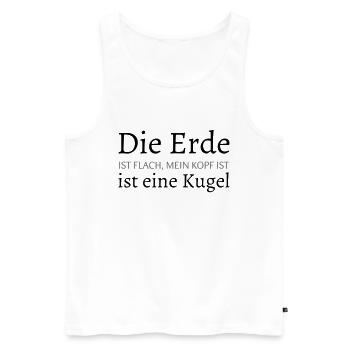 Die Erde ist flach - Männer Premium Bio Tank Top - Weiß - Vorne - AI Model Male 178 light (178cm)