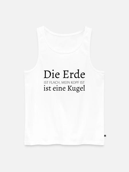 Die Erde ist flach - Männer Premium Bio Tank Top - Weiß