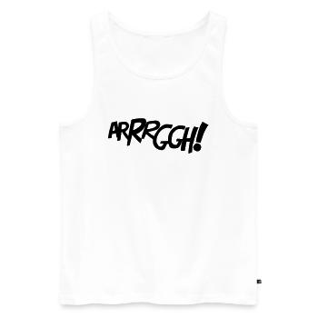 ARRRGGH! - Comic-Style - Männer Premium Bio Tank Top - Weiß - Vorne - AI Model Male 178 light (178cm)