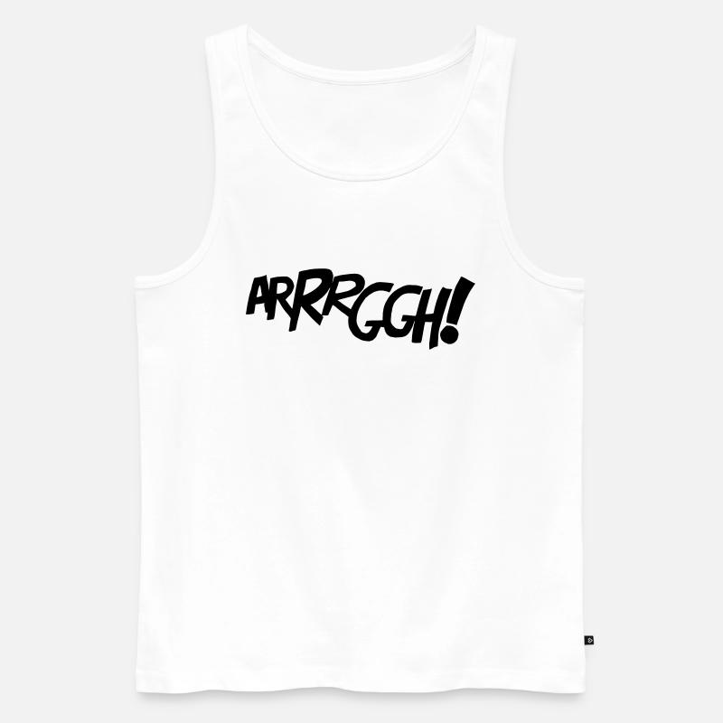 ARRRGGH! - Comic-Style - Männer Premium Bio Tank Top - Weiß