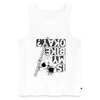 Is my bike okay? - Men's Premium Organic Tank Top - white - Front - AI Model Male 178 light (178cm)