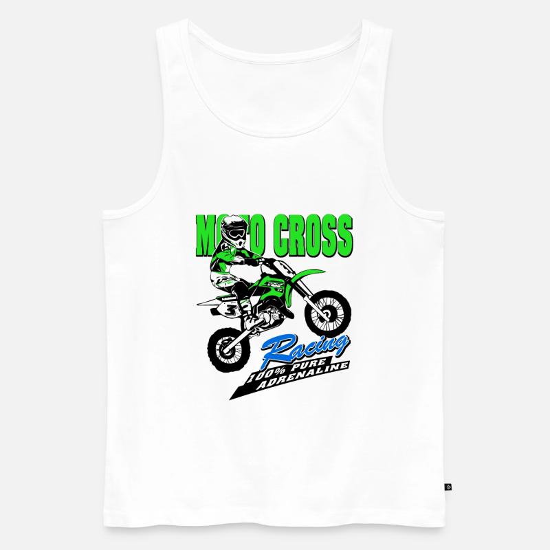 Kinder Motocross - KIDS MX - Männer Premium Bio Tank Top - Weiß