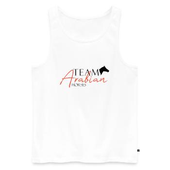 Team Arabian Horses - Männer Premium Bio Tank Top - Weiß - Vorne - Michal (187cm)