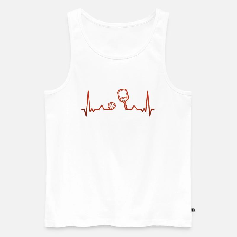 Pickleball Herzschlag - Männer Premium Bio Tank Top - Weiß